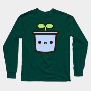 Cute sprout in pot Long Sleeve T-Shirt